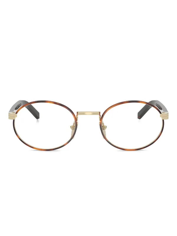 Prada Eyewear round-frame Glasses Brown FARFETCH PH