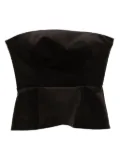 P.A.R.O.S.H. velvet peplum top - Brown