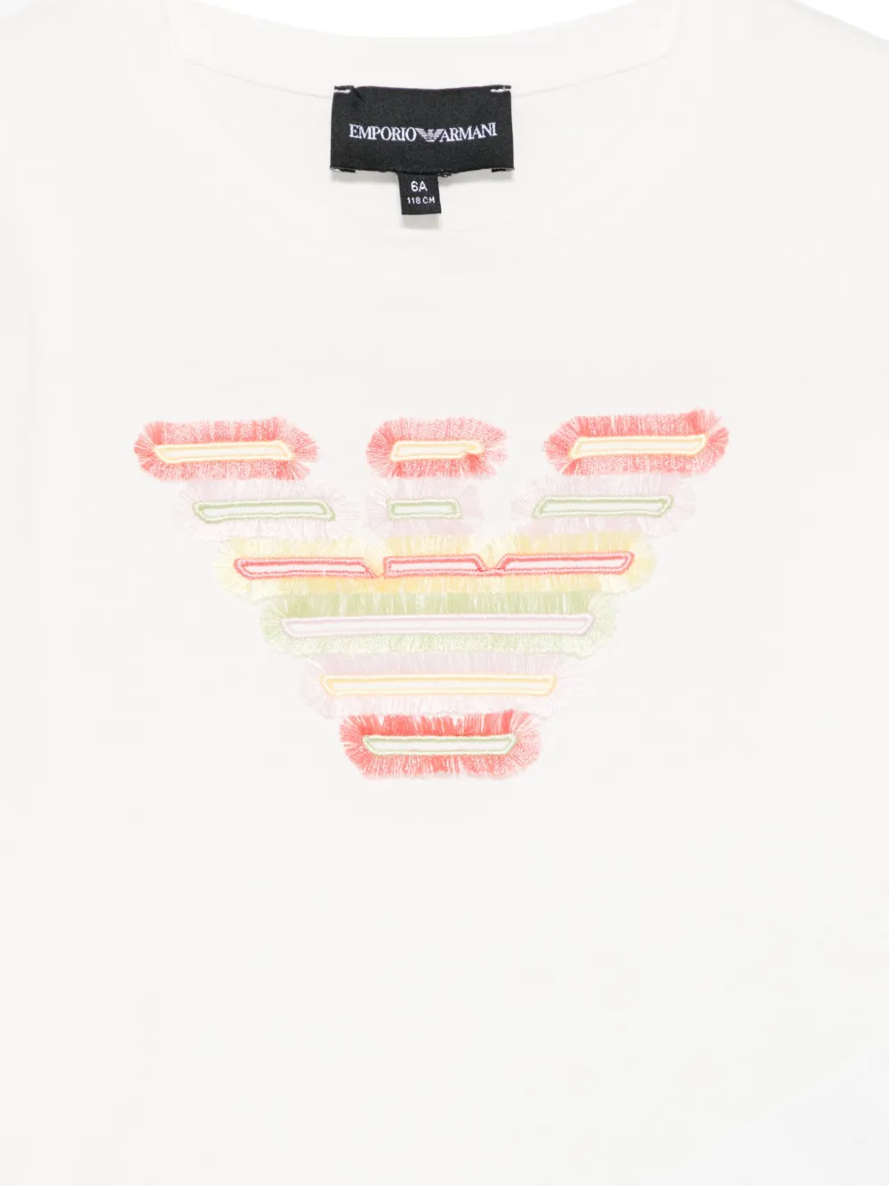 Emporio Armani Kids T-shirt met geborduurd logo Wit