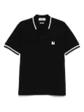 MSGM logo-embroidered polo shirt - Black