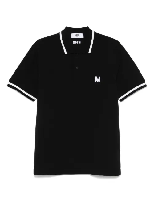 MSGM polo à logo brodé - Noir - MSGM - Modalova