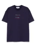 MSGM logo-embroidered jersey T-shirt - Blue