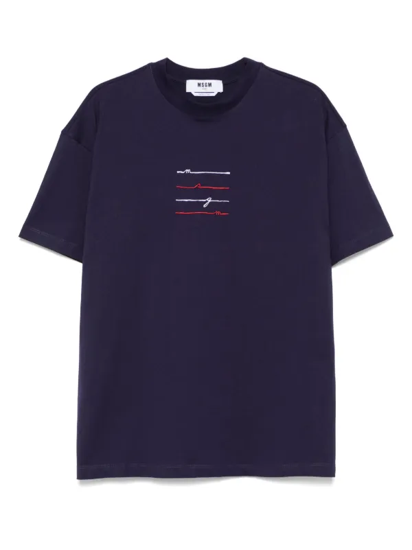 MSGS Tシャツ ブルー xs MSGM（エムエスジーエム） tシャツ MSGM BOXロゴ Tシャツ メンズ
