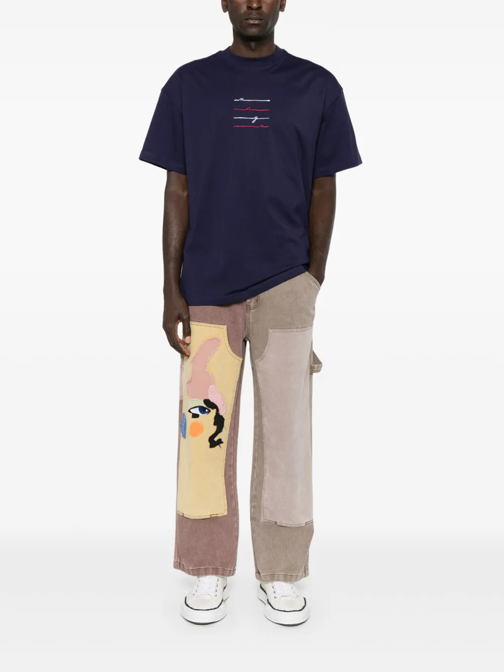 MSGM logo刺绣平纹针织T恤 | T恤 | Image 2
