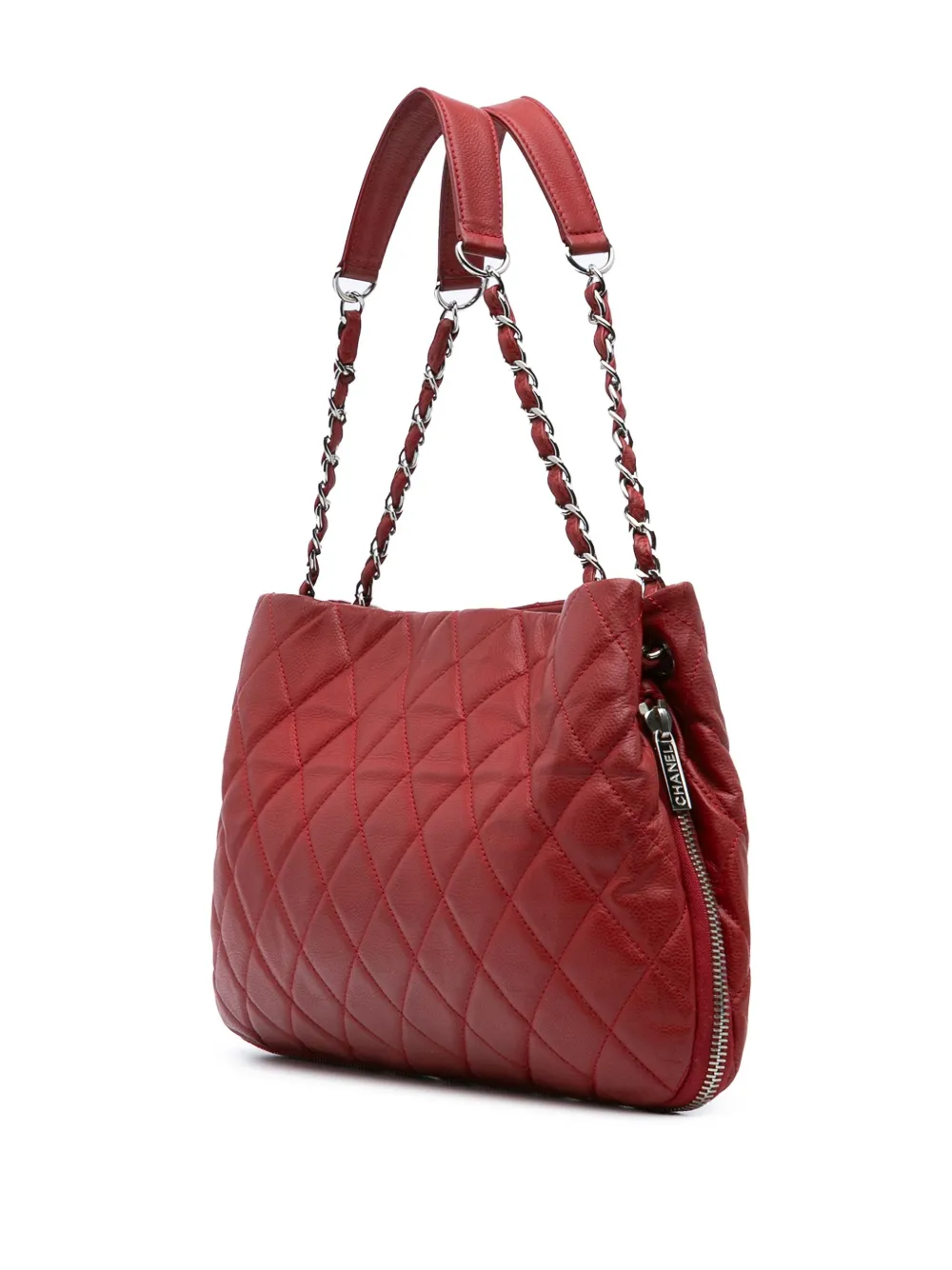 CHANEL Pre-Owned 2011 Quilted Caviar Expandable Zip Around tote bag | Pre-Owned | Image 2