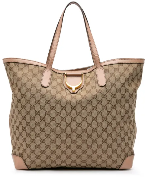 Gucci Pre-Owned 2016-2024 Soft Stirrup Tote Bag aus GG-Canvas
