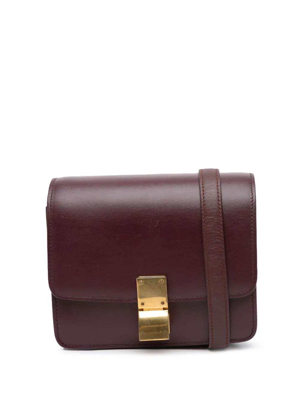 Céline Pre-Owned 2018 スモール カーフスキン クラシック ボックス ショルダーバッグ - レッド Céline Pre-Owned 2018 スモール カーフスキン クラシック ボックス ショルダーバッグ - レッド