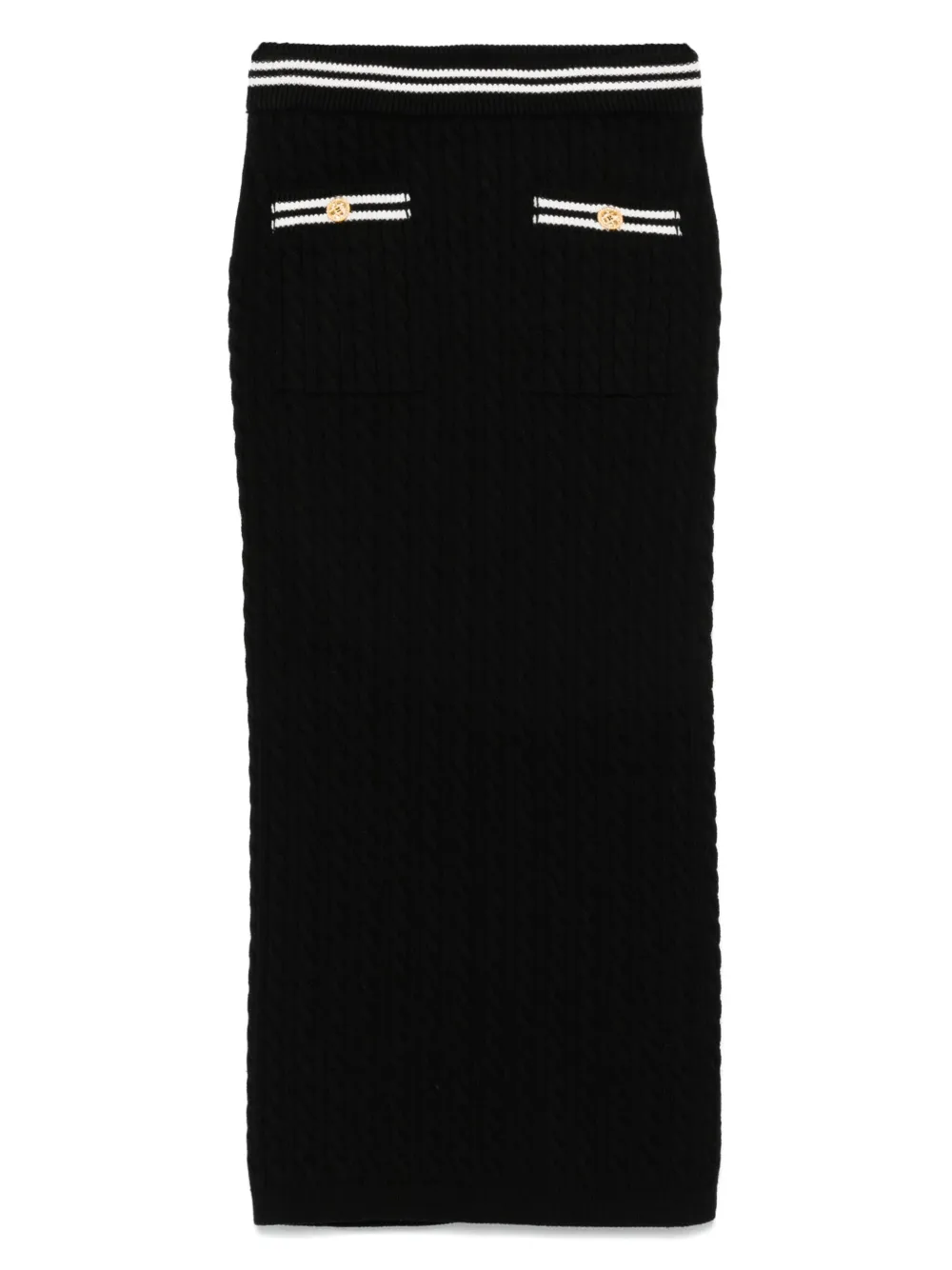Alessandra Rich falda midi de algodón | negro | Image 1