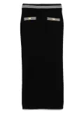 Alessandra Rich cotton midi skirt - Black