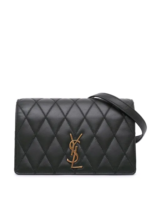 Saint Laurent Pre-Owned bolsa crossbody Angie de piel de cordero con capitonado de rombos y cadena 2019
