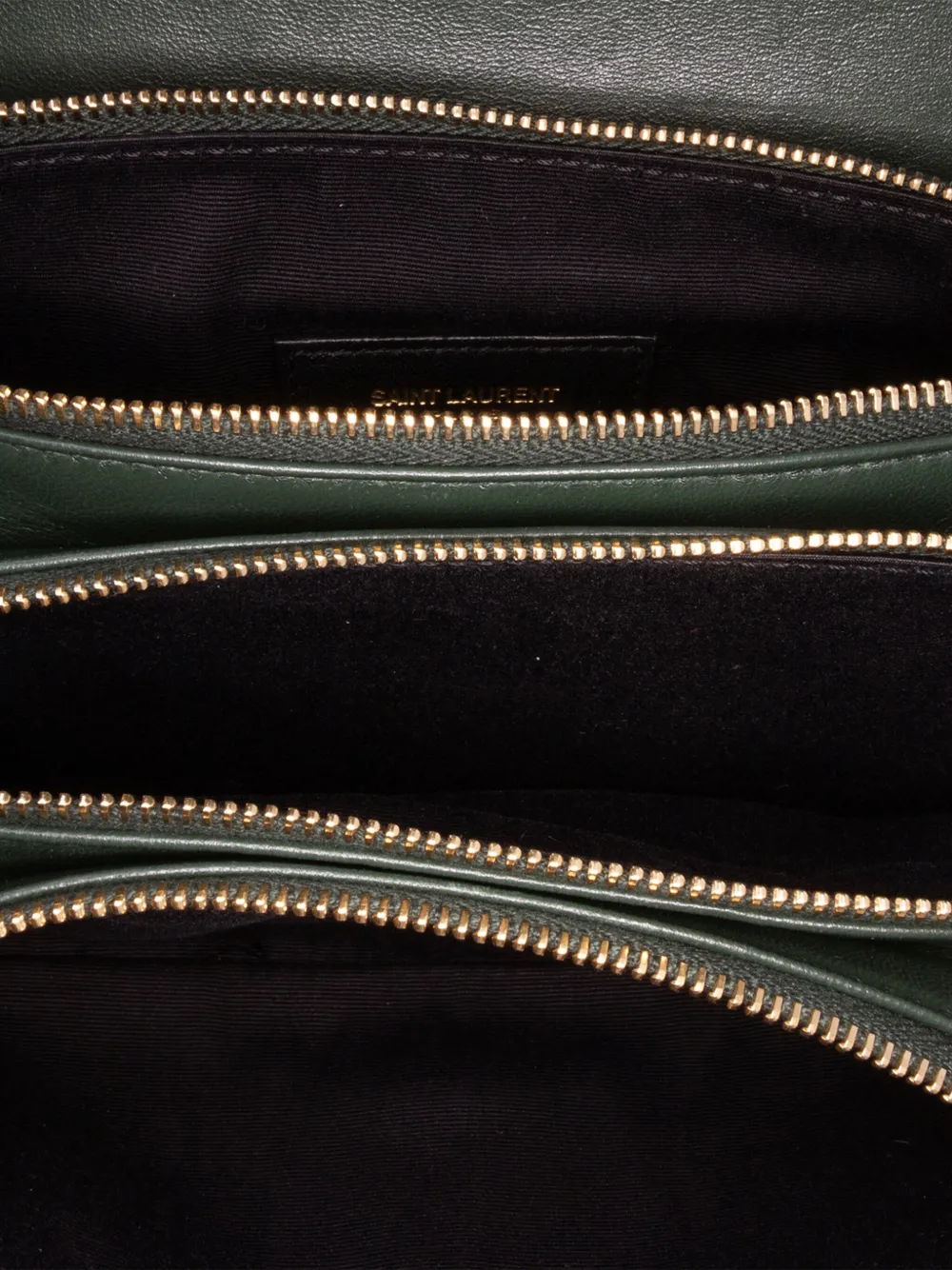 Pre-owned Saint Laurent 2019 Diamond Quilted Lambskin Angie Chain Bag Crossbody Bag In Green