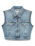 Alessandra Rich cropped waistcoat - Blue