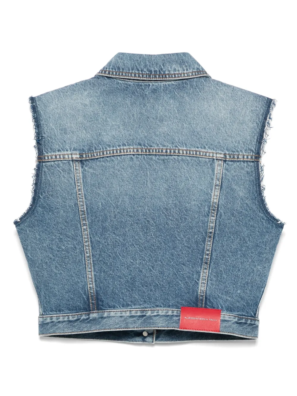 Alessandra Rich Cropped gilet Blauw