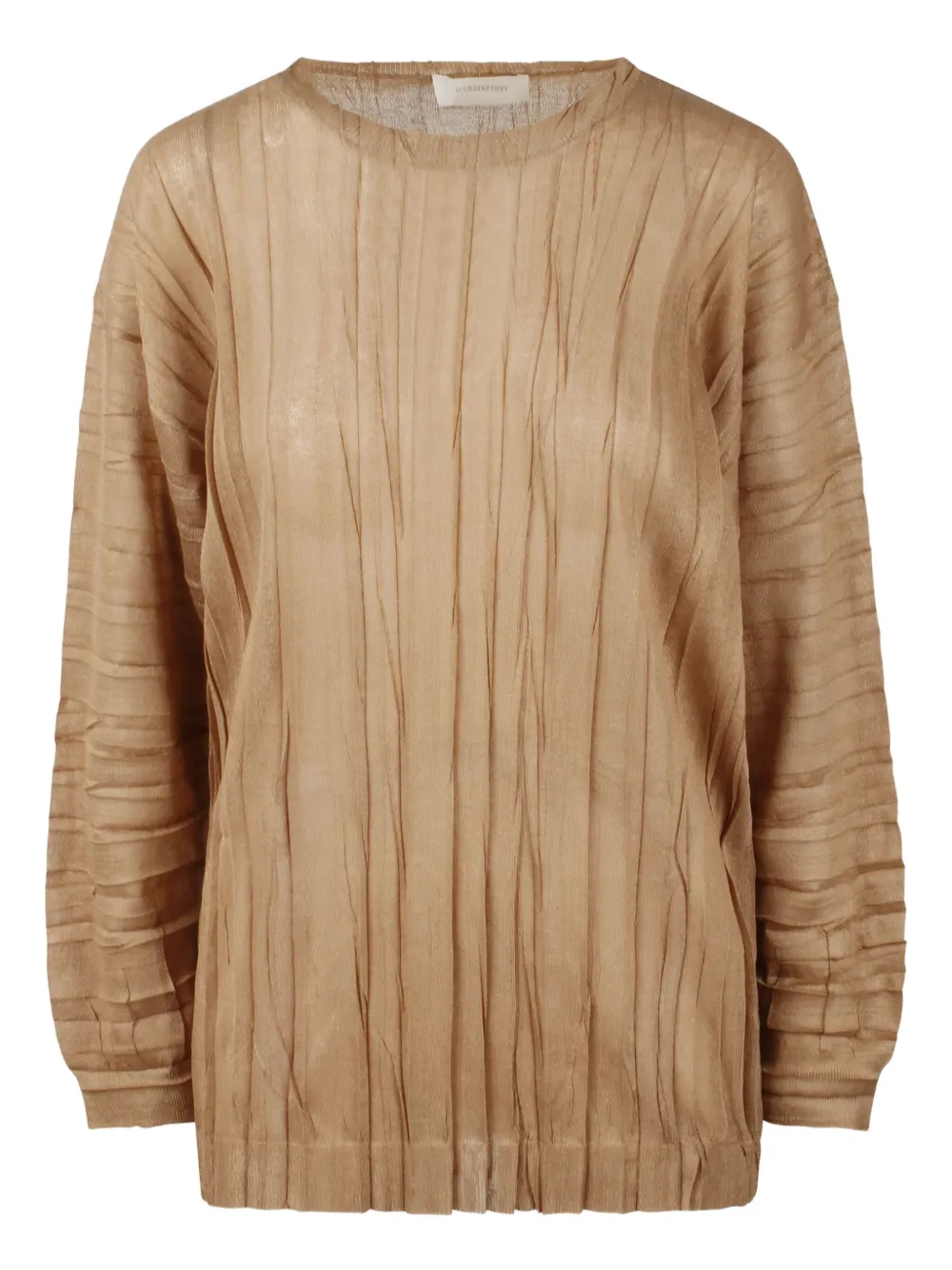 atomo factory crinkled-effect T-shirt | Neutrals | Image 1