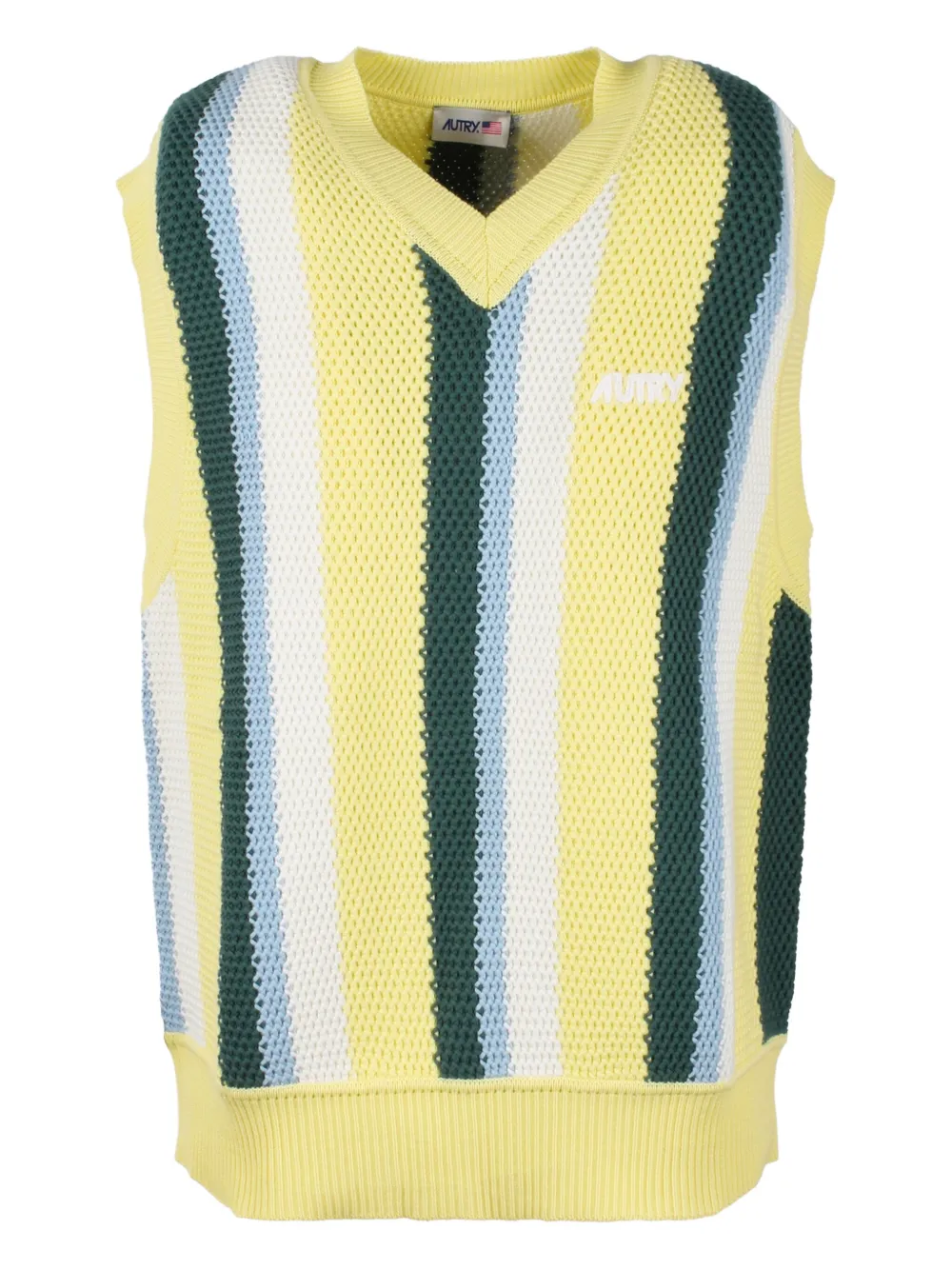 Autry V-neck knitted vest | Yellow | Image 1