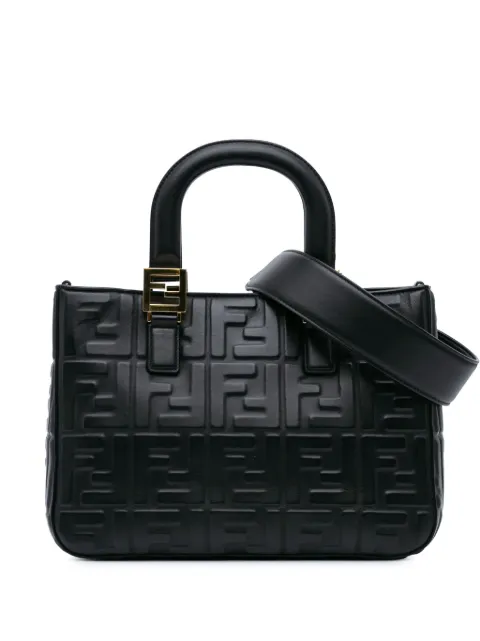 Fendi Pre-Owned bolsa satchel FF 1974 de piel de napa con zucca en relieve 2010-2024