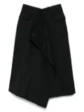 Noir Kei Ninomiya wool midi skirt - Black
