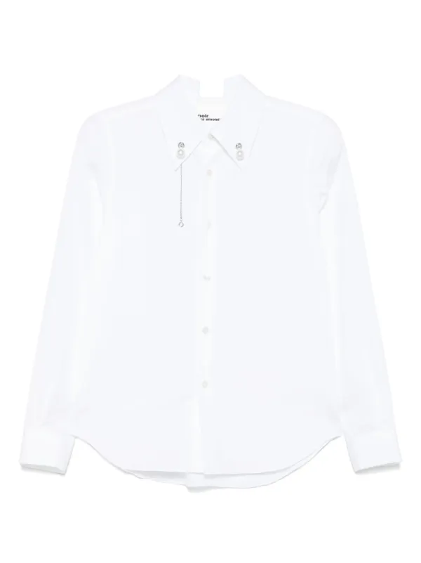 White Pointed Shirt by Noir Kei Ninomiya on Sale
