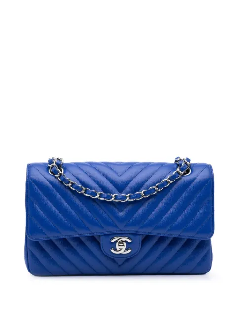 CHANEL Pre-Owned 2016-2017 Medium Classic Chevron Caviar Double Flap shoulder bag