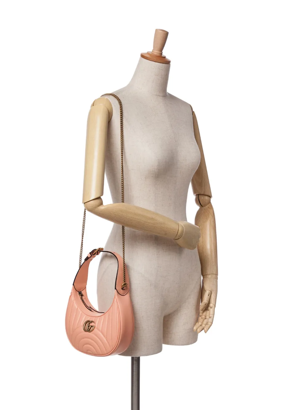 Gucci Pre-Owned Borsa a tracolla GG Marmont Half Moon mini in pelle matelassé 2016-2024 | Image 7