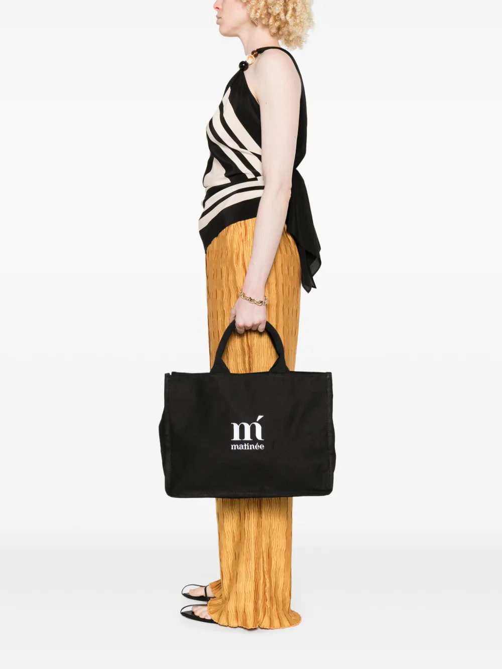 MATINEE DONNA Bolsa tote de algodão com logo | Image 2