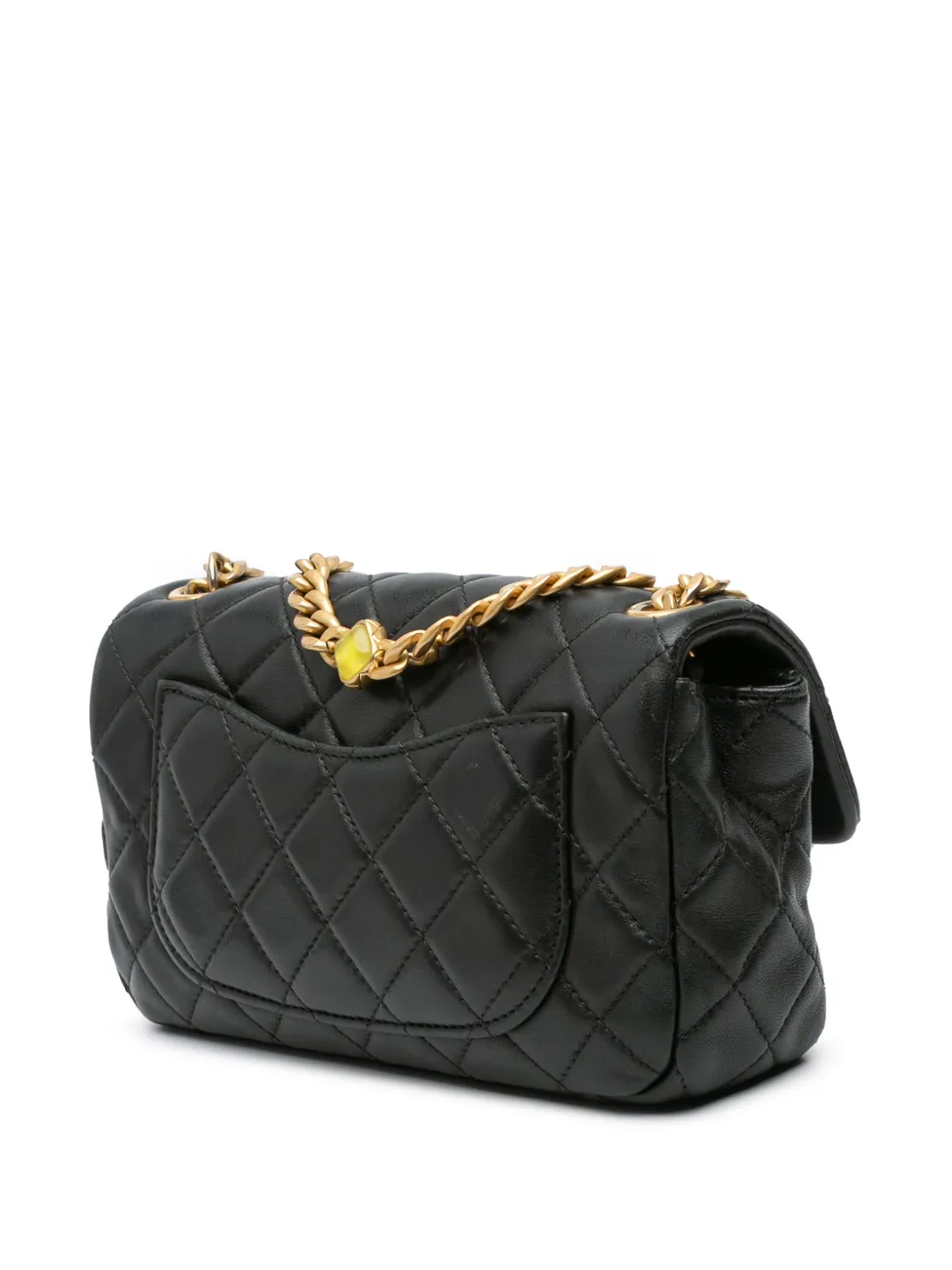 CHANEL Pre-Owned 2021 Mini Rectangular Lambskin Pearl Samba Single Flap crossbody bag | Pre-Owned | Image 2