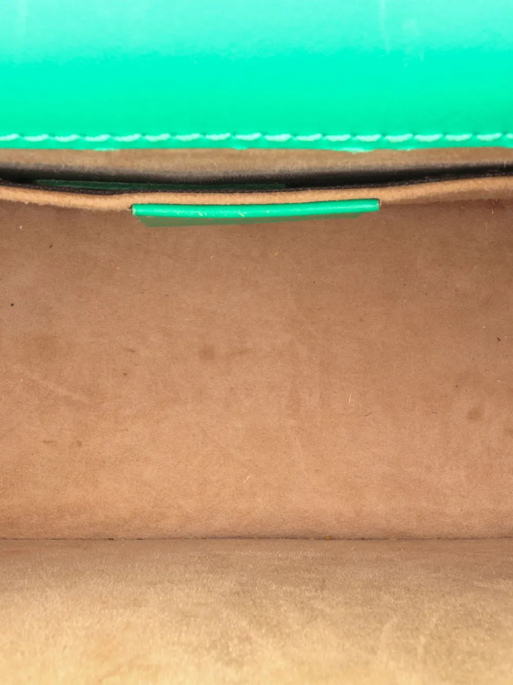 Pre-owned Gucci 2016-2024 Mini Leather Sylvie Satchel In Green