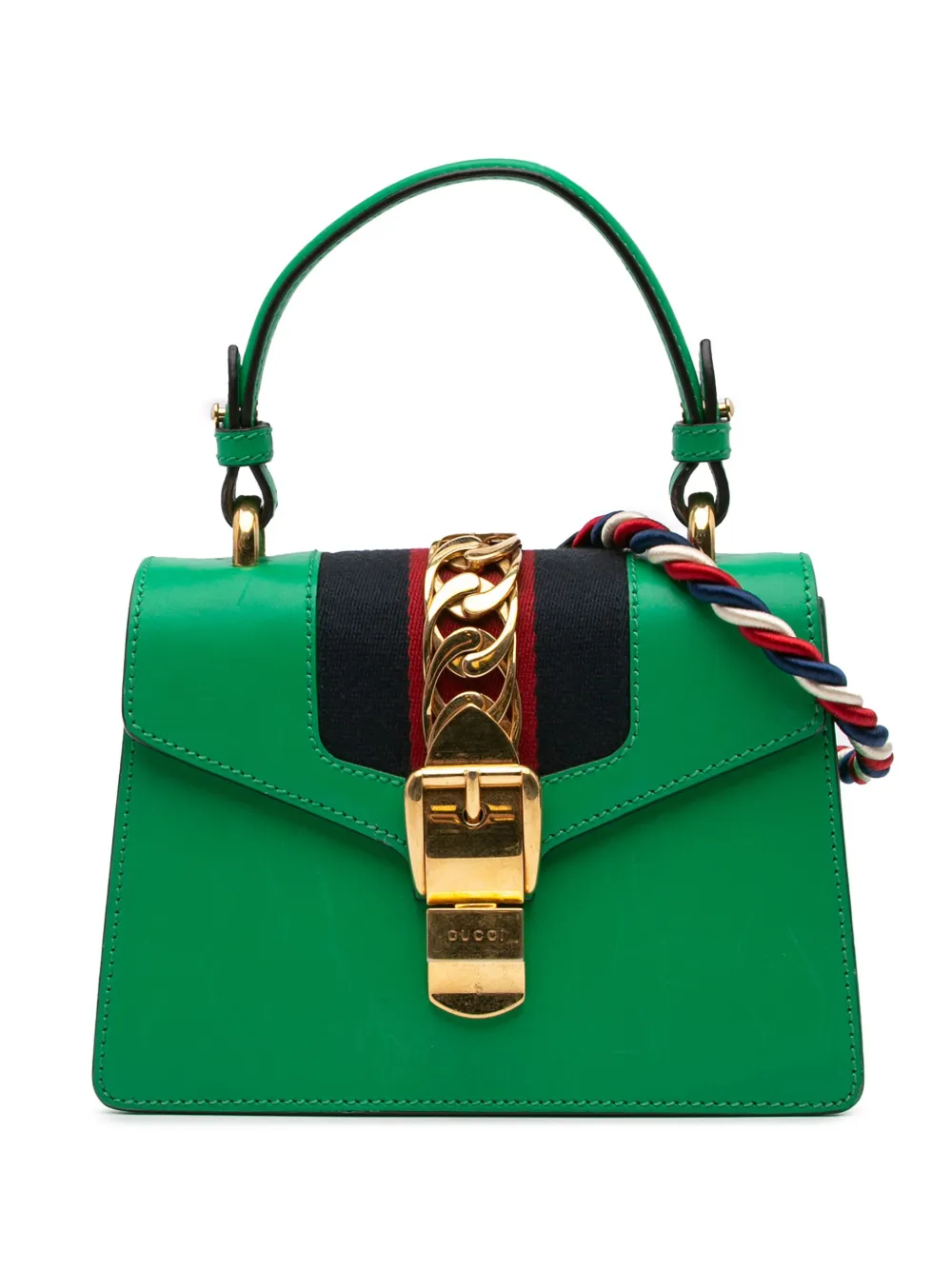 Gucci Pre-Owned 2016-2024 Mini Leather Sylvie satchel | Green | Image 1