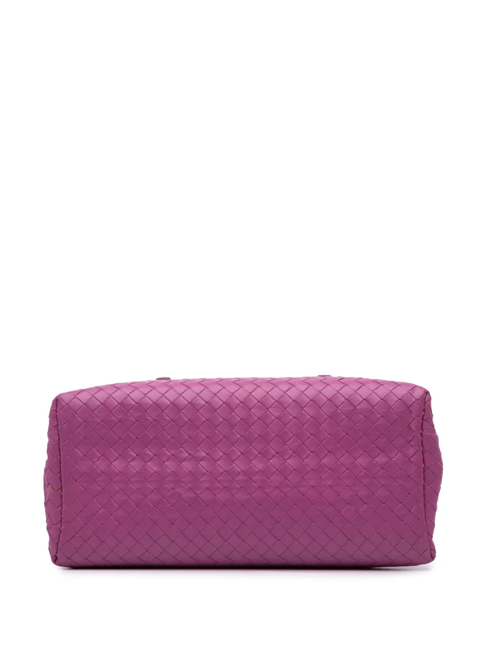 Pre-owned Bottega Veneta 2012-2024 Medium Nappa Intrecciato Roma Satchel In Purple