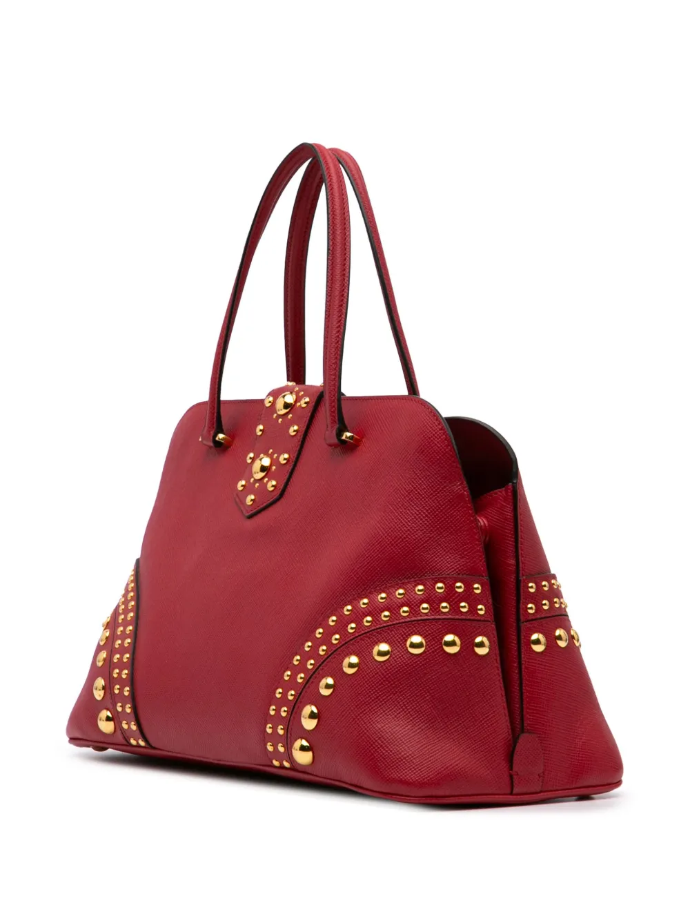 Prada Pre-Owned 2013-2024 Studded Saffiano Cuir Promenade satchel | Pre-Owned | Image 2
