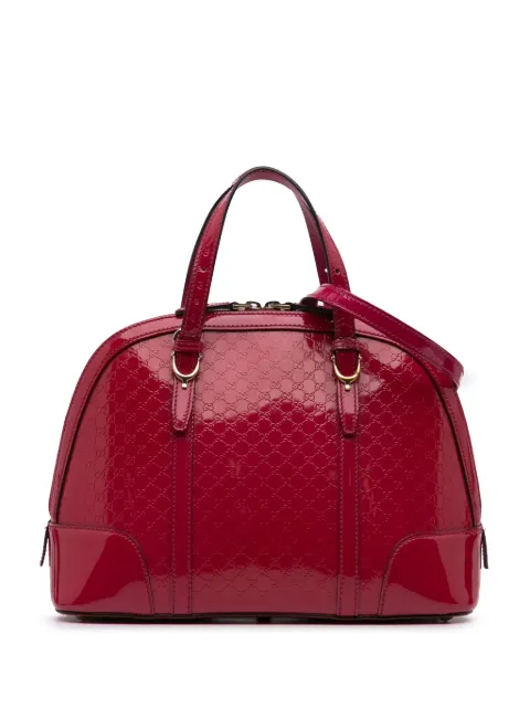 Gucci Pre-Owned 2016-present Medium Microguccissima Patent Nice Dome satchel