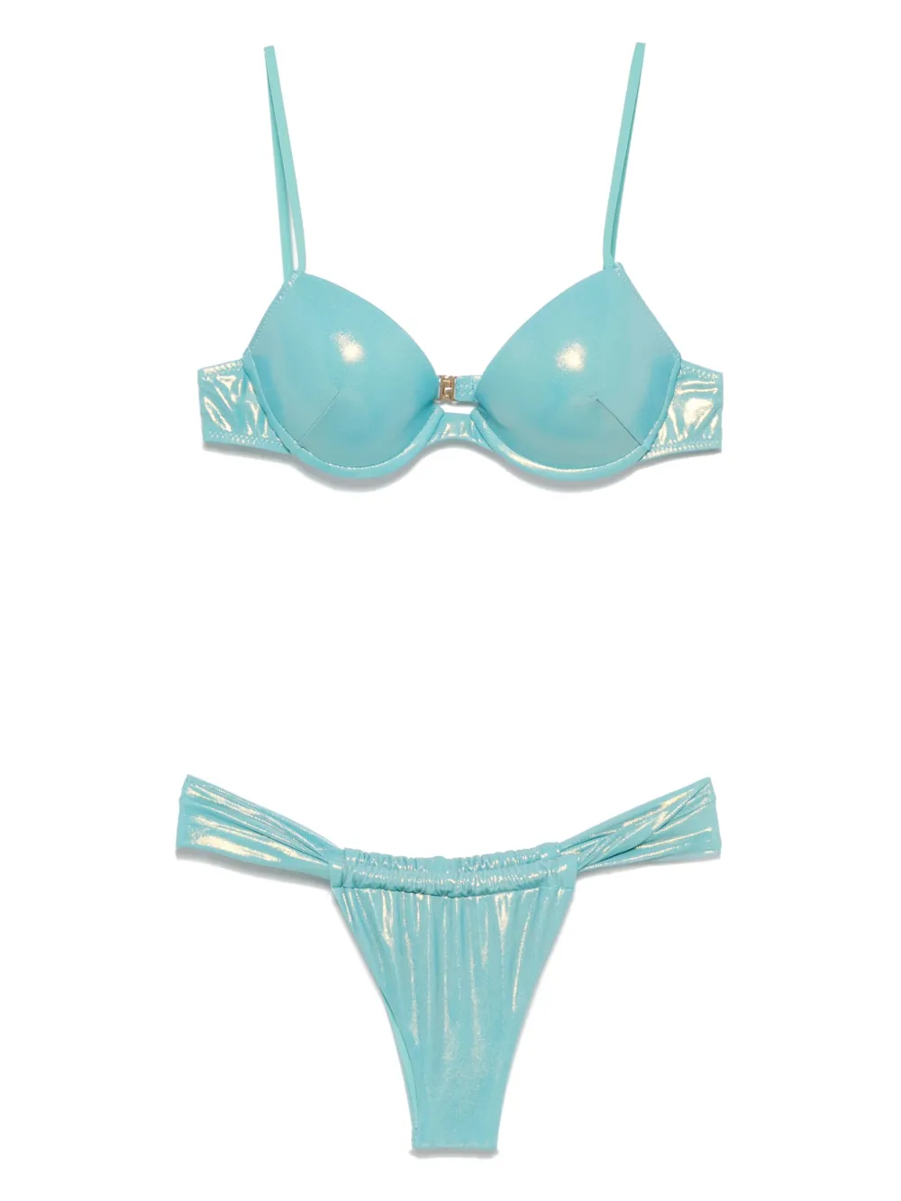 MATINEE DONNA iridescent-effect bikini set | Blue | Image 1