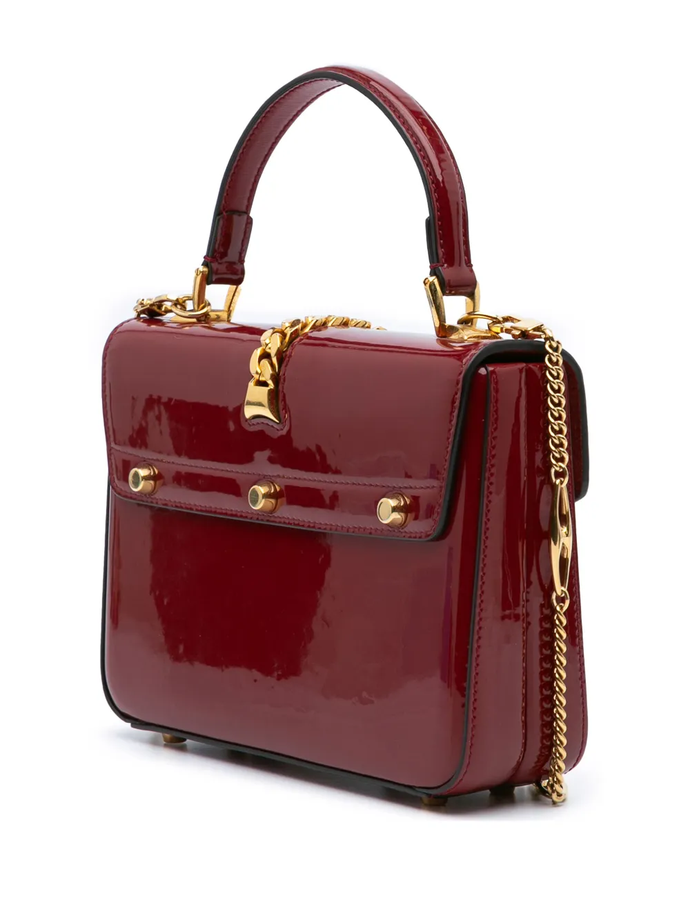 Gucci Pre-Owned 2016-2024 Mini Patent Sylvie 1969 Top Handle Bag satchel | Pre-Owned | Image 2