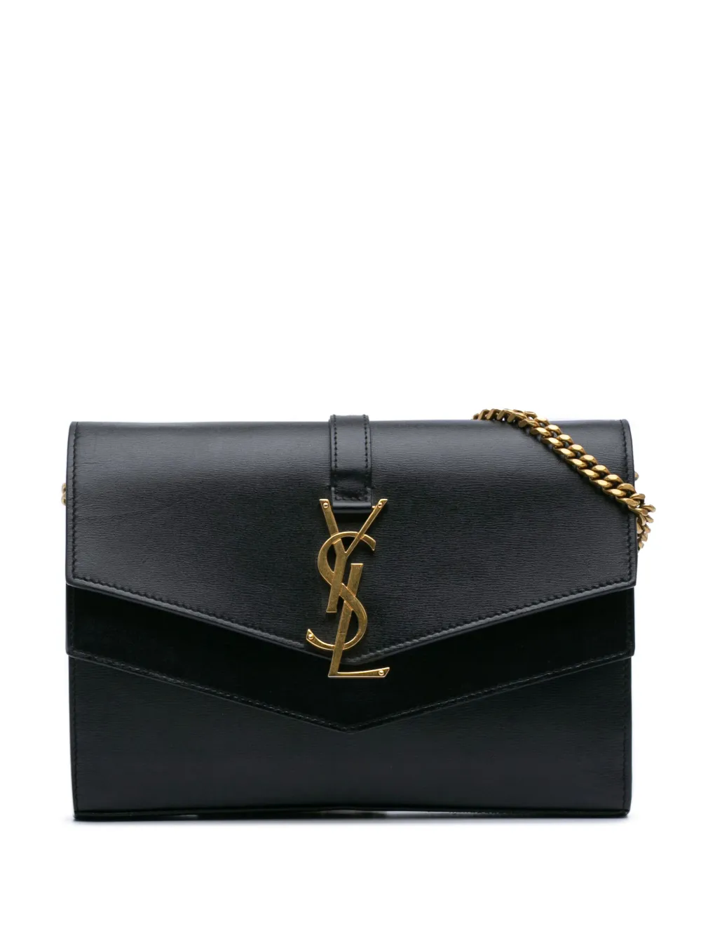 Saint Laurent Pre-Owned 2019 Leather Monogram Sulpice Wallet on Chain crossbody bag | Black | Image 1