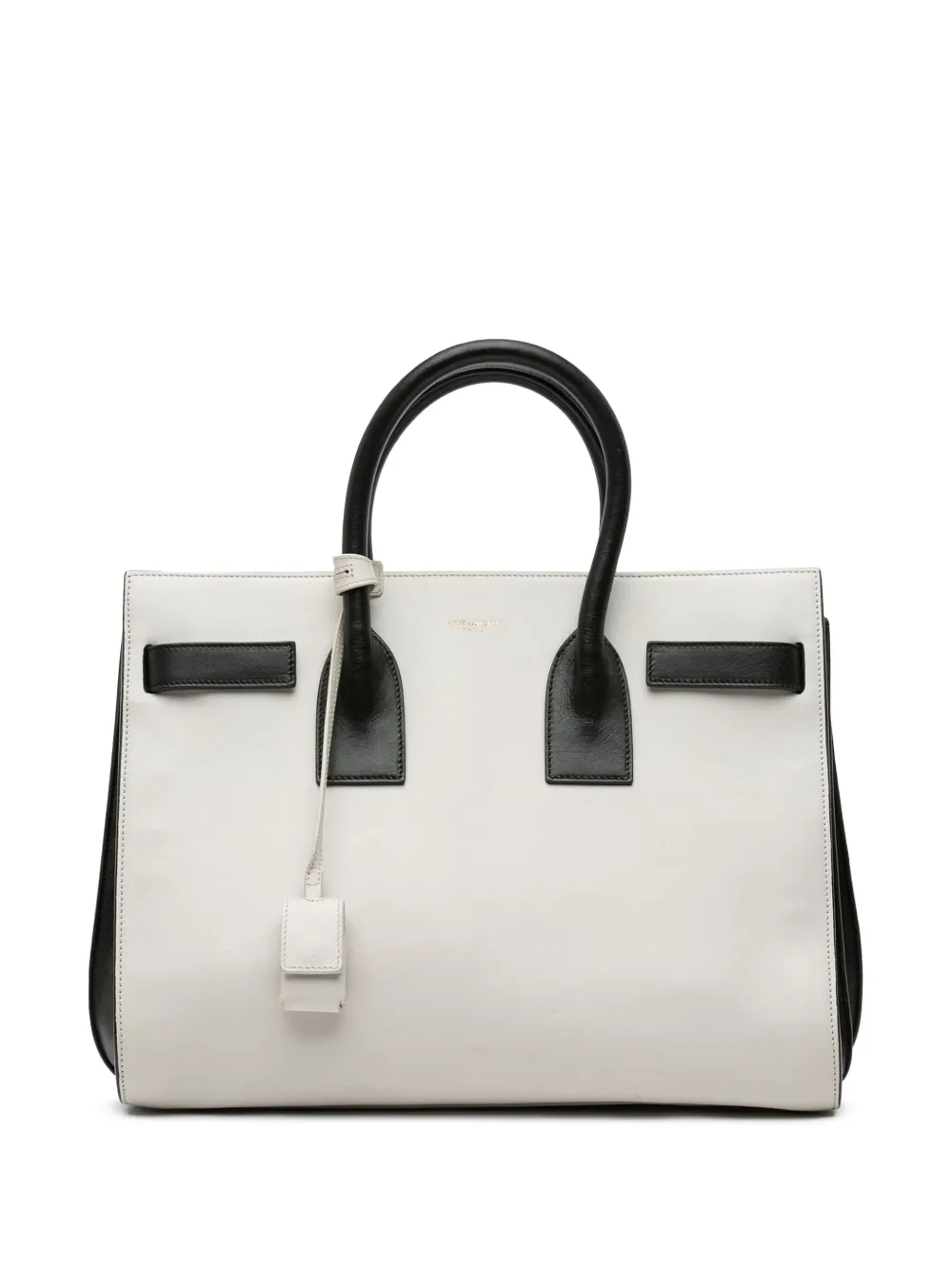 Saint Laurent Pre-Owned 2013 スモール バイカラーレザー サックドジュール サッチェルバッグ - ブラック Saint Laurent Pre-Owned 2013 スモール バイカラーレザー サックドジュール サッチェルバッグ - ブラック