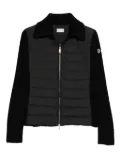 Moncler quilted knit-panel puffer jacket - Black