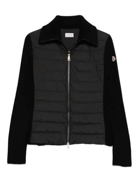 Moncler quilted knit-panel puffer jacket