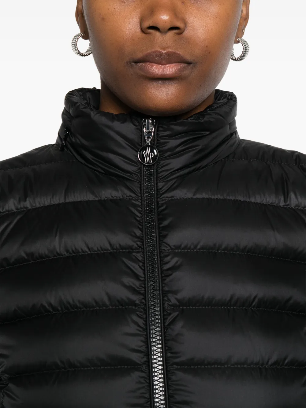 Shop Moncler Padded Zip-up Cardigan