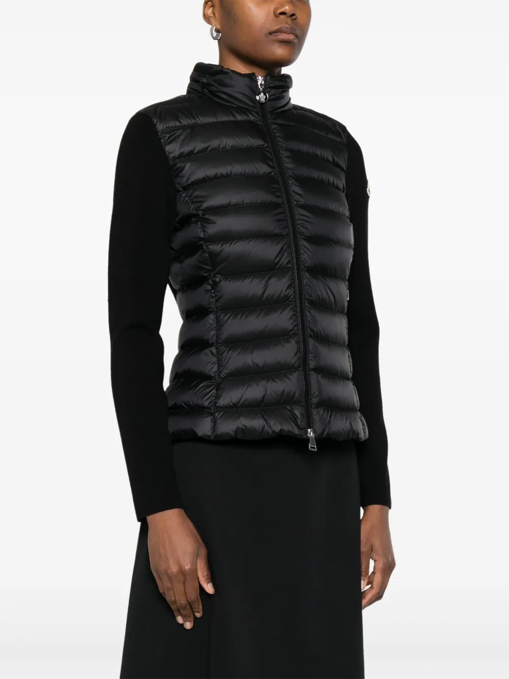 Shop Moncler Padded Zip-up Cardigan