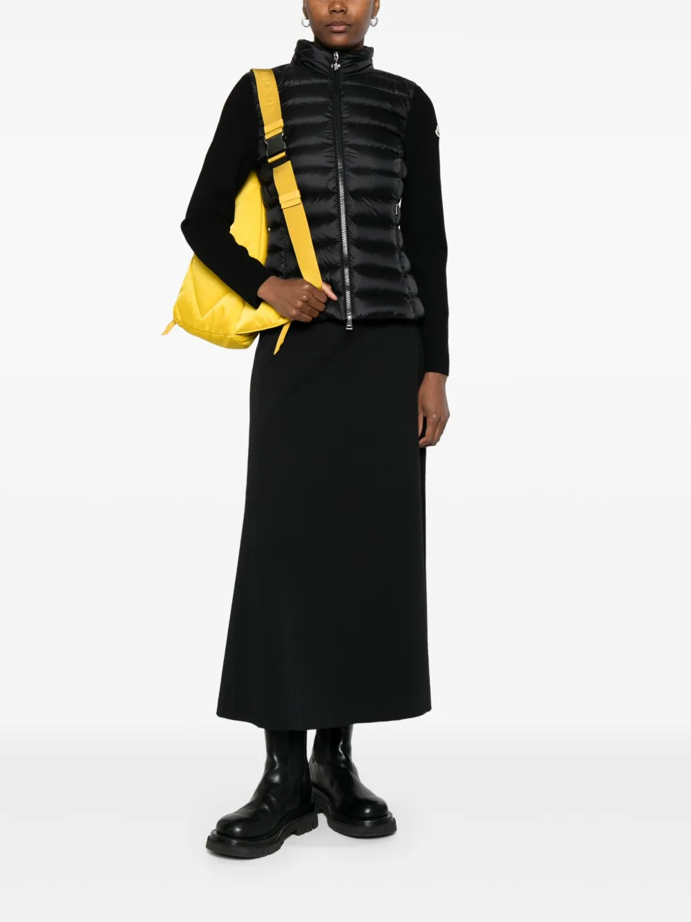 Shop Moncler Padded Zip-up Cardigan