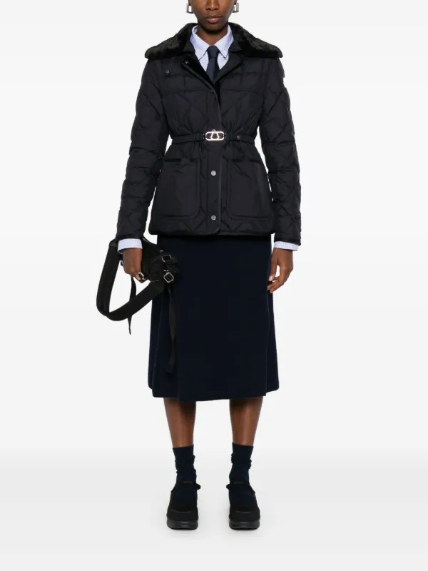 ★【MONCLER】Gonna midi plissettata in misto lana★スカート Gonna midi plissettata in misto lana MONCLER Blu | Grifo210