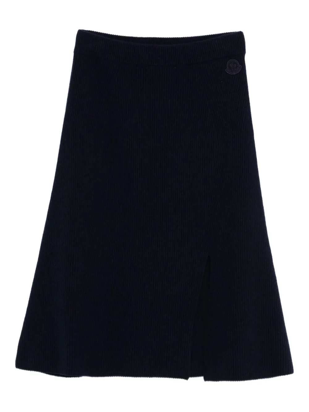 Moncler ribbed-knit midi skirt Blauw