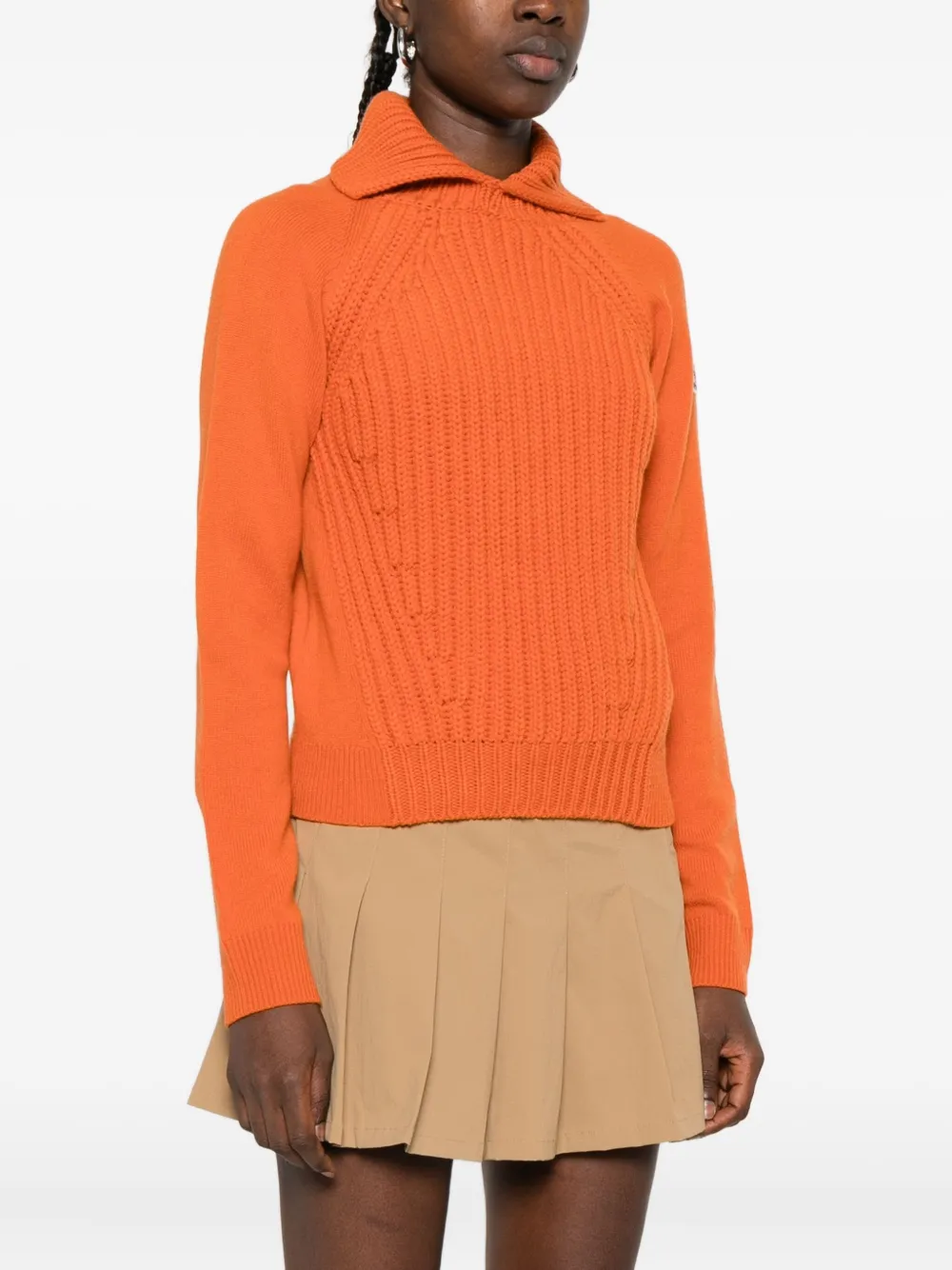 Moncler Kabelgebreide coltrui Oranje
