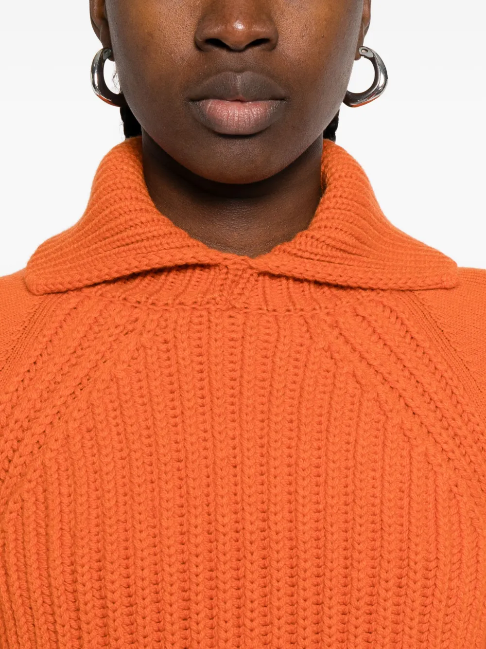 Moncler Kabelgebreide coltrui Oranje