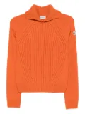 Moncler cable-knit turtleneck sweater - Orange