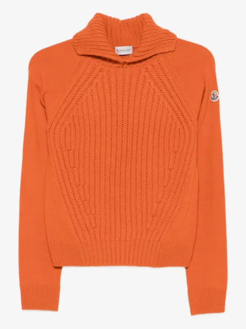 Moncler pull torsadé à col roulé