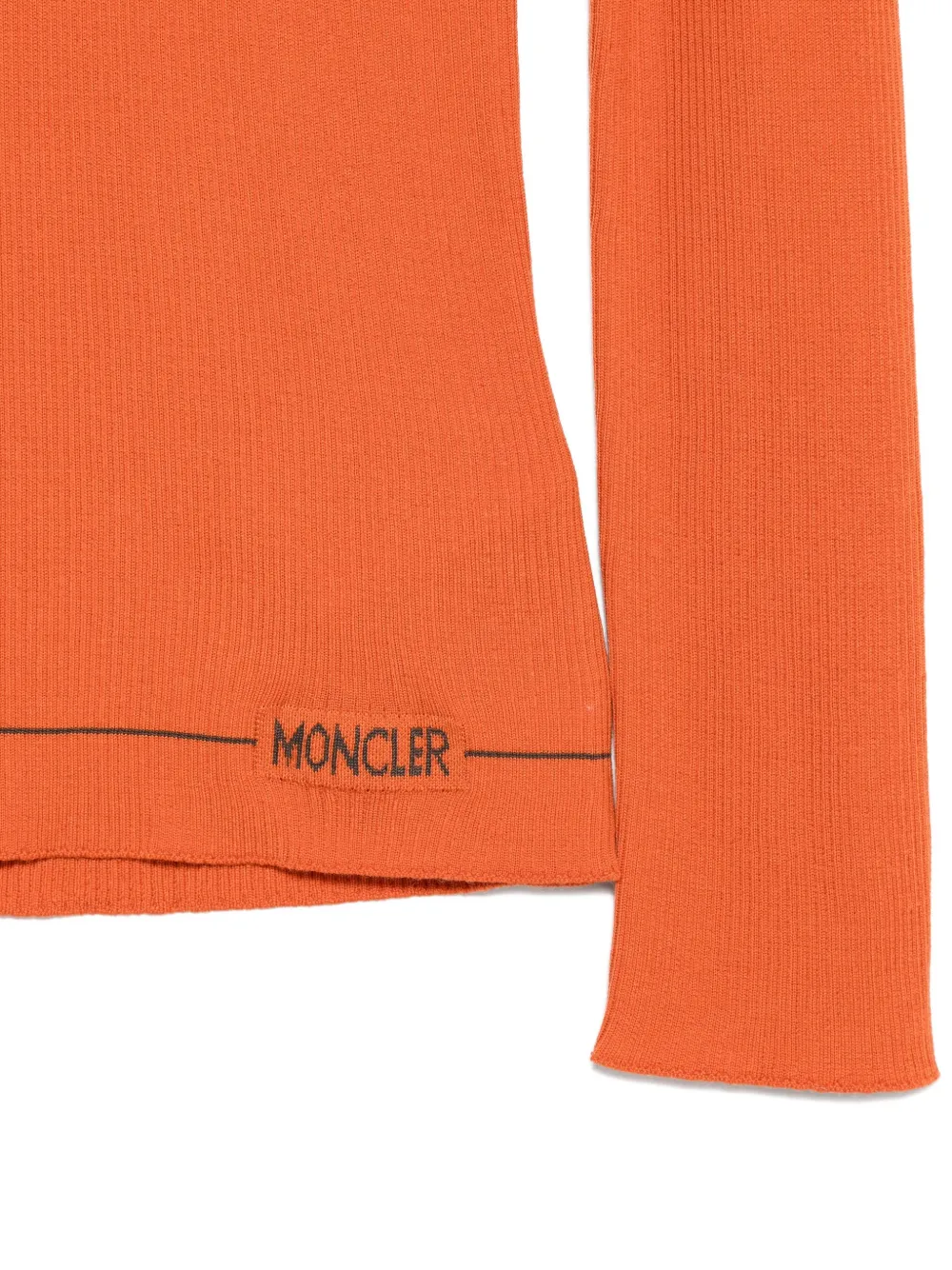 Moncler ribbed turtleneck sweater Oranje