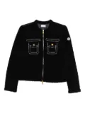 Moncler panelled quilted cardigan - Blue