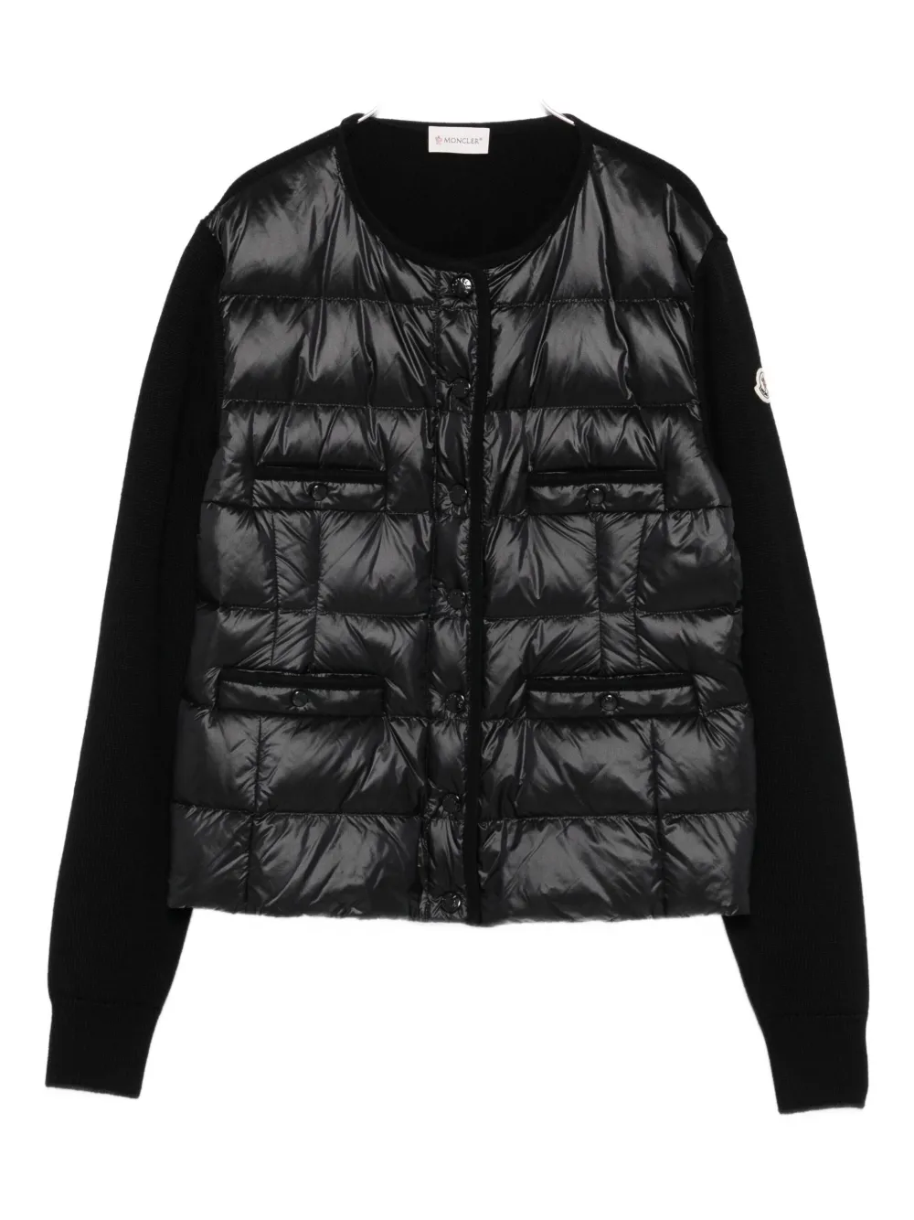 Moncler Gewatteerd vest met vlakken Zwart