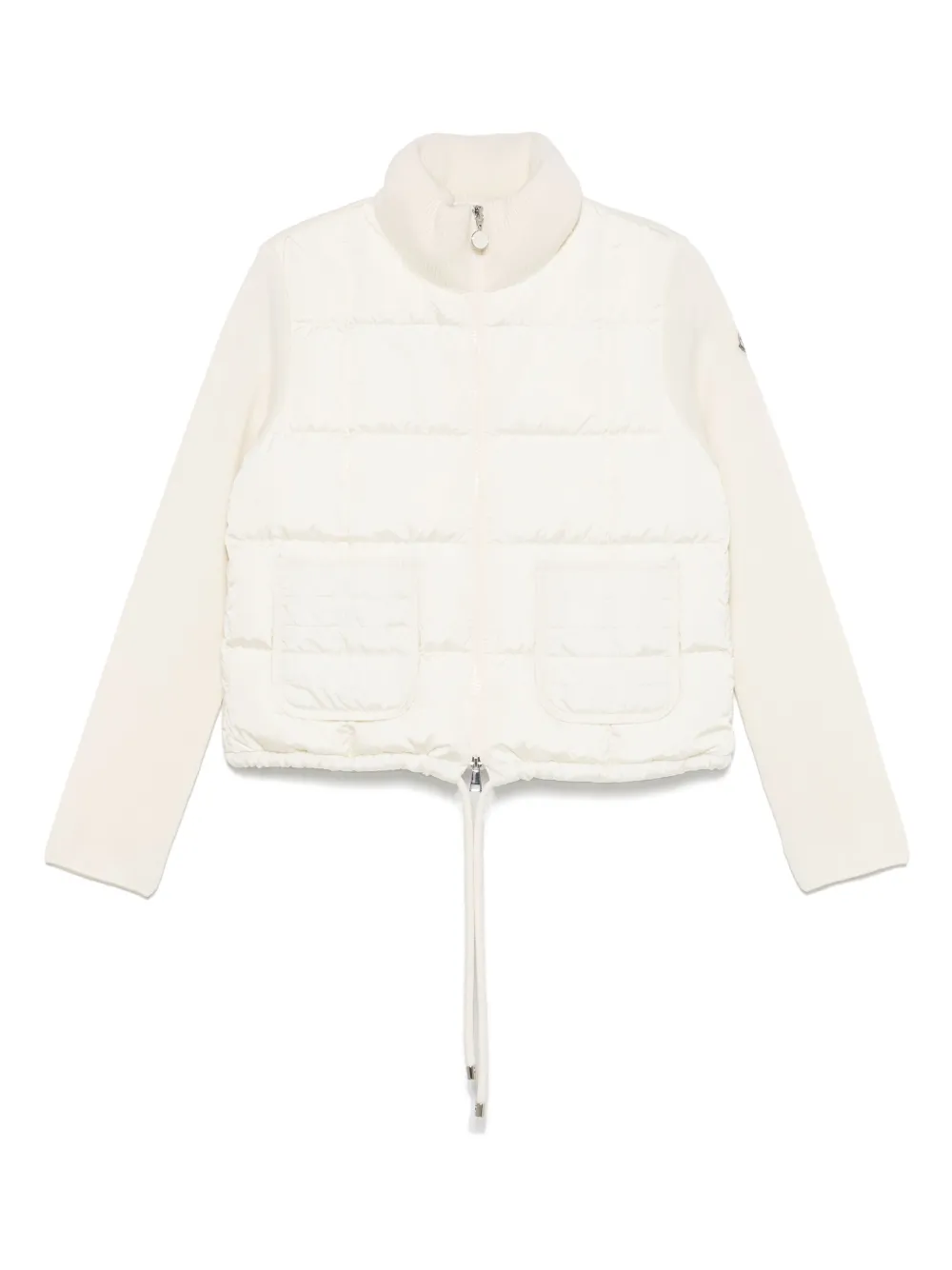 Moncler Donsjack met contrasterende mouwen Wit